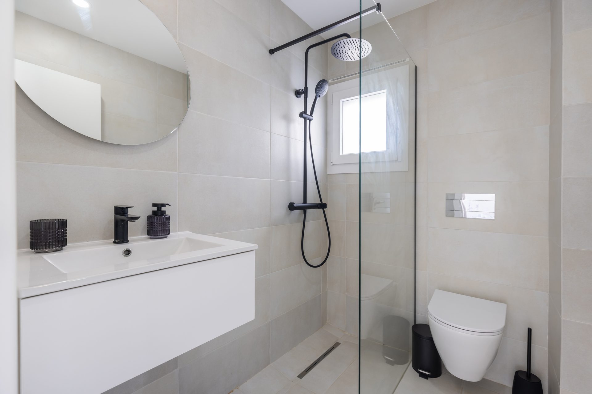 Bathroom with rain shower