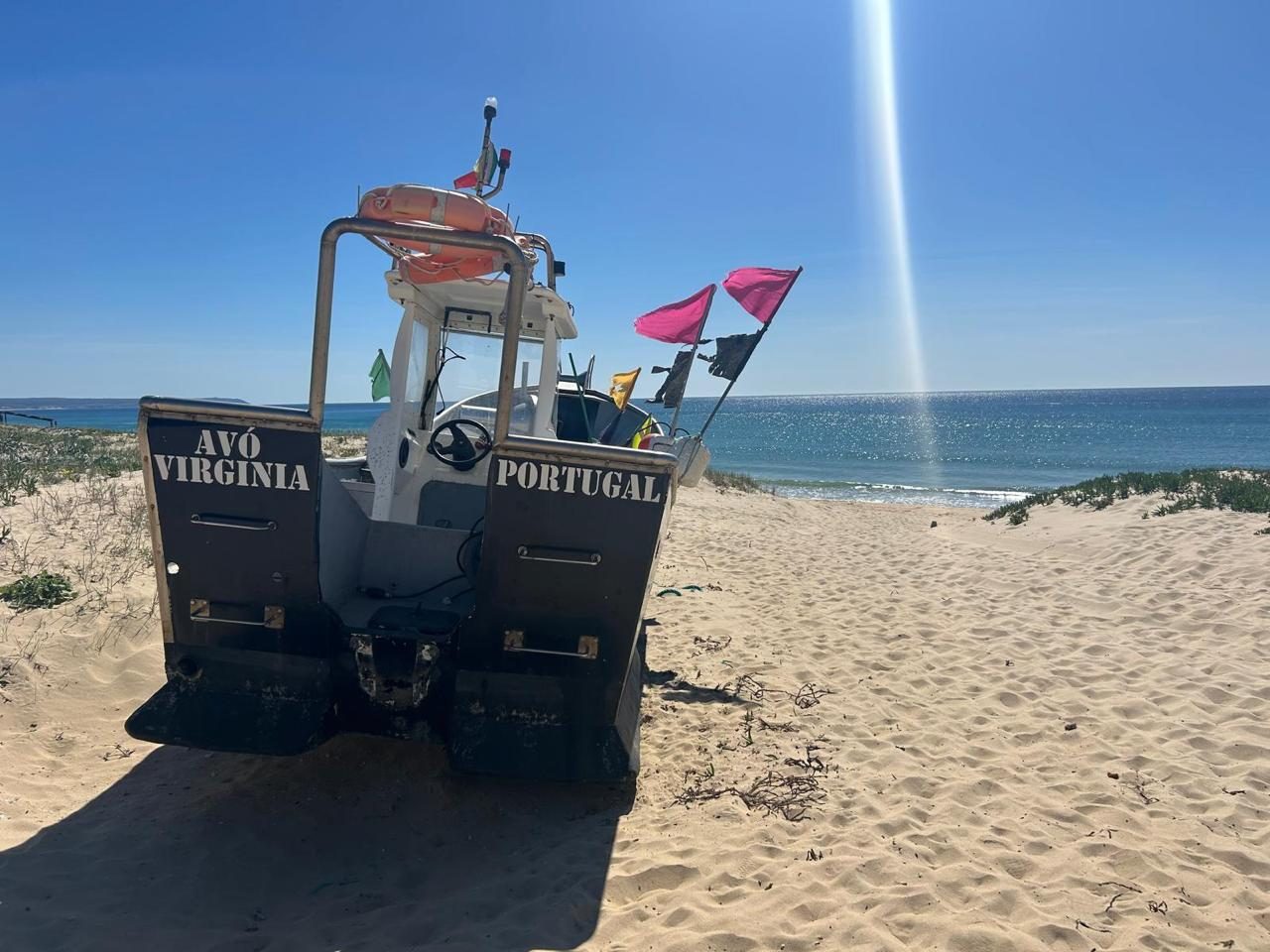 Lifeguard boat at Fonte da Telha